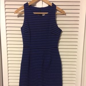 Black and blue mini dress